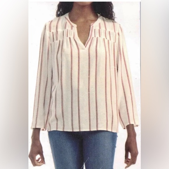 Splendid Tops - New Splendid Women's V-Neck Viscose Linen Blend Blouse (Size Medium)